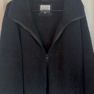 American Eagle Outfitters Black Teddy Jacket